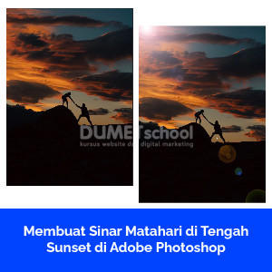 Membuat Sinar Matahari di Tengah Sunset di Adobe Photoshop